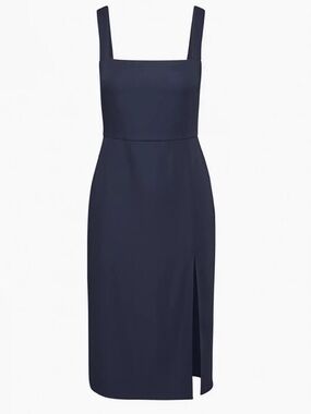 NWT Aritzia Babaton 90s Slit Midi Dress in Pure Indigo (Size 0)